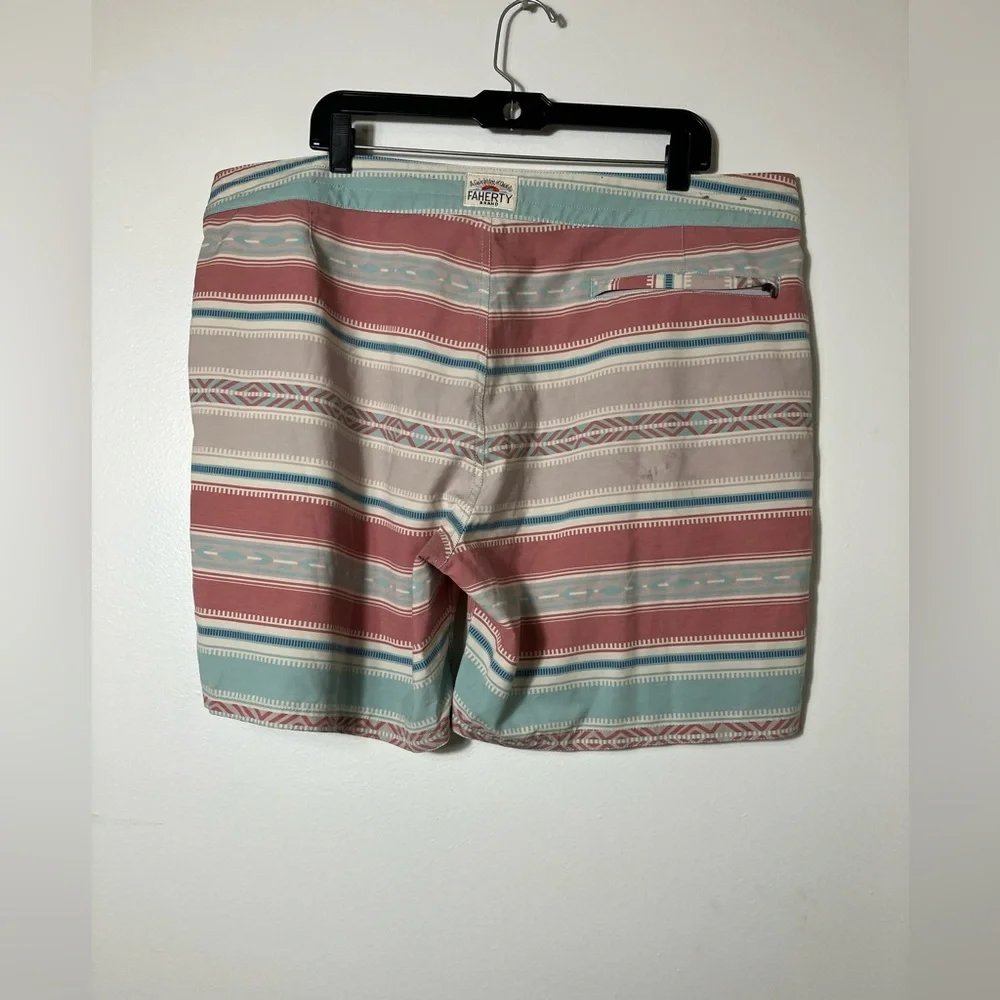 faherty Board Shorts‎ Sz 40 Aztec Beach Swim Unlined 7.5